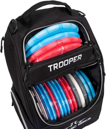 Trooper Disc Golf Bag | Large Frisbee Bags with 18+ Discs Capacity | Lightweight & Durable Backpack | Great Gifts or Disc Golf Accessories for Men | Ideal for Beginners & Pro Players