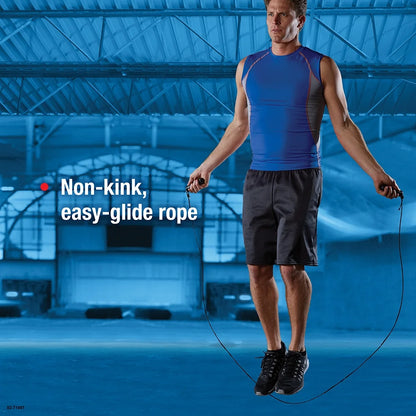 Sure-Grip Textured Adjustable Speed Rope, Black