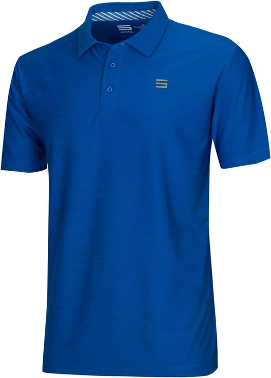 Golf Shirts for Men - Dry Fit Short-Sleeve Polo, Athletic Casual Collared T-Shirt