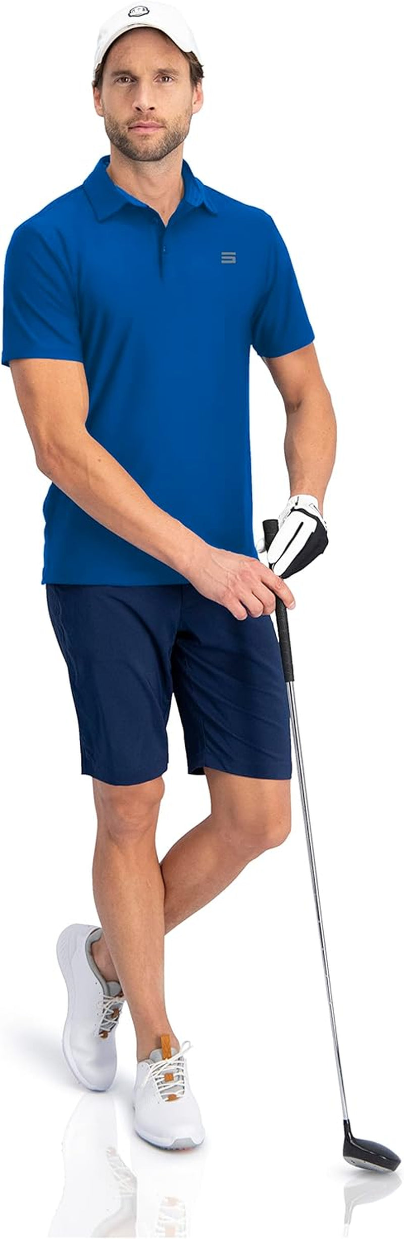 Golf Shirts for Men - Dry Fit Short-Sleeve Polo, Athletic Casual Collared T-Shirt