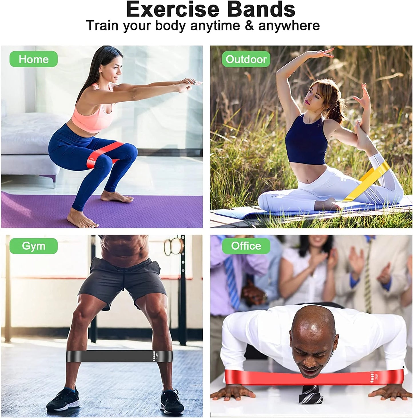 Resistance Band for Women and Men Workout Bands Elastic Bands for Exercise with 5 Different Resistance Levels for Gym,Training, Yoga,Pilates,Home