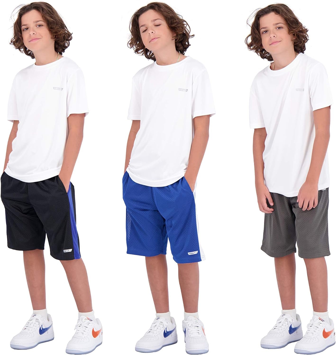 Boys Shorts for Kids 3-Pack Basketball Shorts for Boys Basketball and Sports