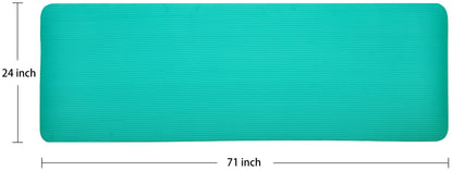 All-Purpose 1-Inch Extra Thick High Density Anti-Tear Exercise Yoga Mat with Carrying Strap, Green