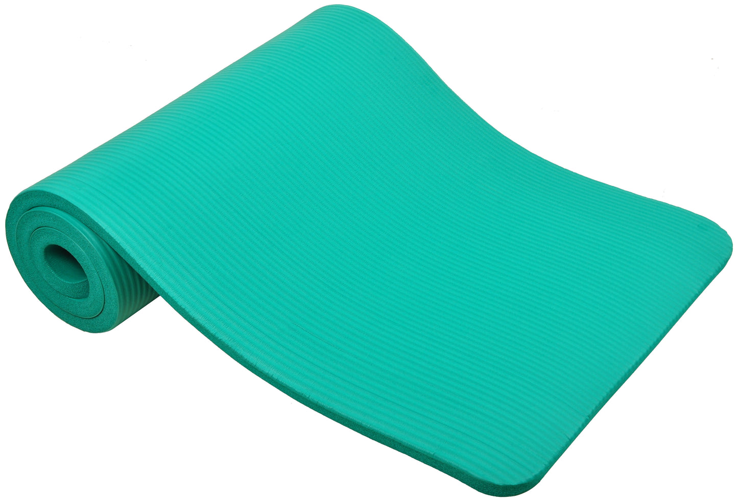 All-Purpose 1-Inch Extra Thick High Density Anti-Tear Exercise Yoga Mat with Carrying Strap, Green