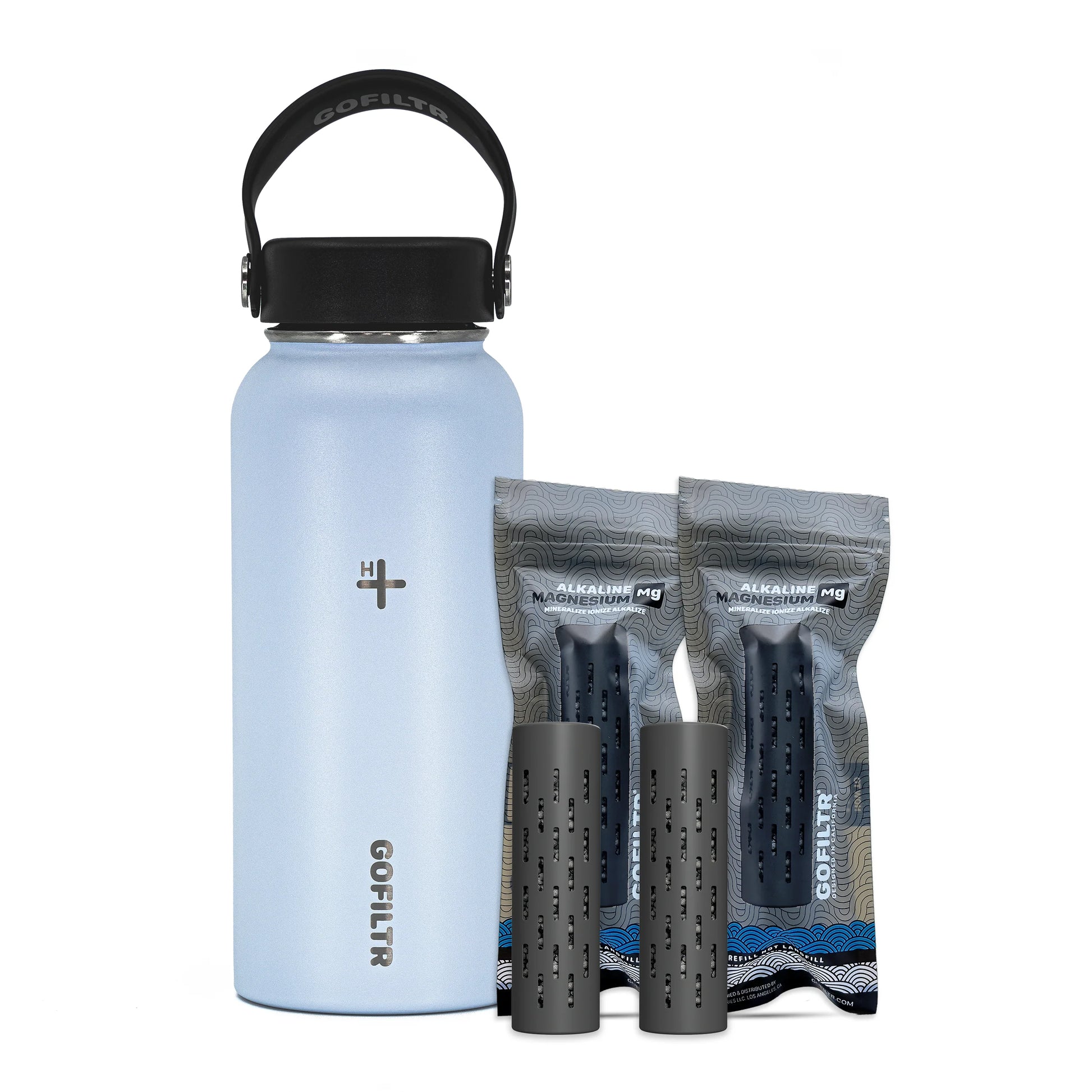 Alkaline Water Bottle 32 Oz - Insulated Water Bottle That Creates 9.5 Ph Alkaline Water