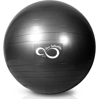 Exercise Ball Extra Thick Workout Pregnancy Ball Chair for Home Workout (Gray, 75Cm)