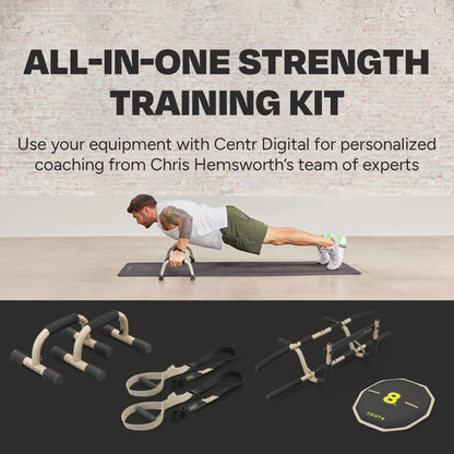 by Chris Hemsworth Strength Training Kit, Home Workout Equipment, 6 Piece Set + 3-Month Membership