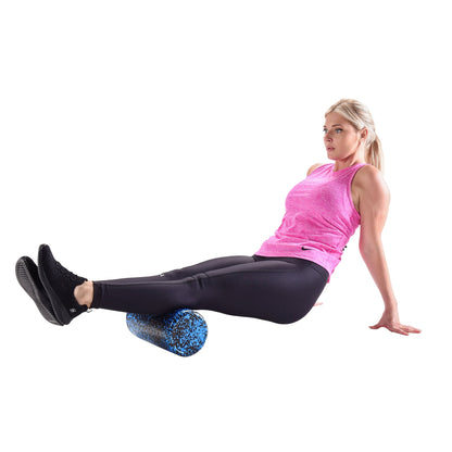 High Density Foam Roller, 13" Length, Blue/Black