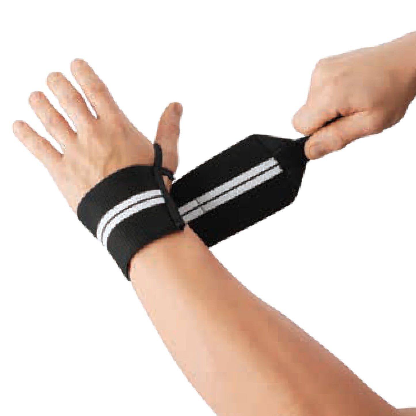 Fitness Weight Lifting Wrist Wraps with Thumb Loops, Pair