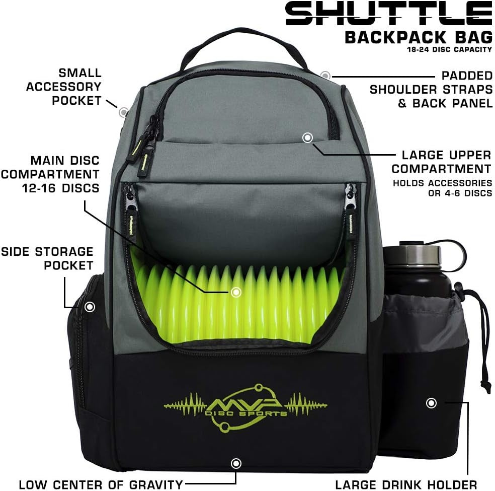 Shuttle Disc Golf Backpack Bag (Choose Your Style and Color)