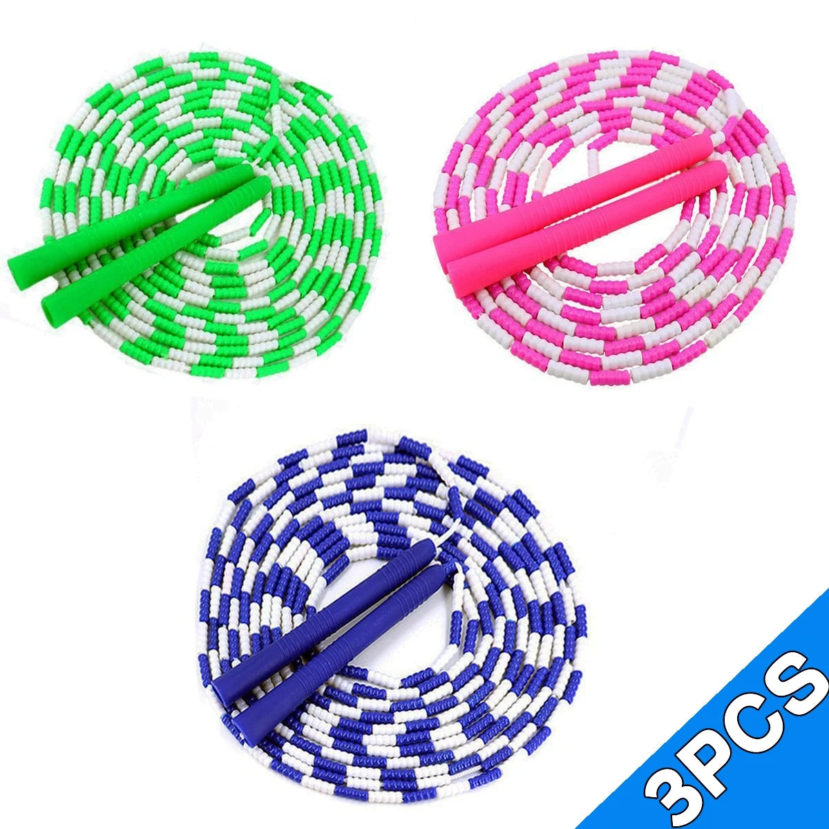 PVC Jump Rope Jump Ropes for Kids Adjustable Length Tangle-Free Segmented Hard Beaded Skipping Rope Fitness Jump Rope for Kids