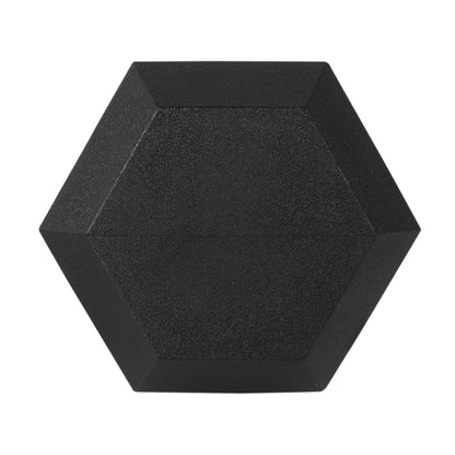 Rubber Encased Hex Dumbbell, 50Lbs, Single