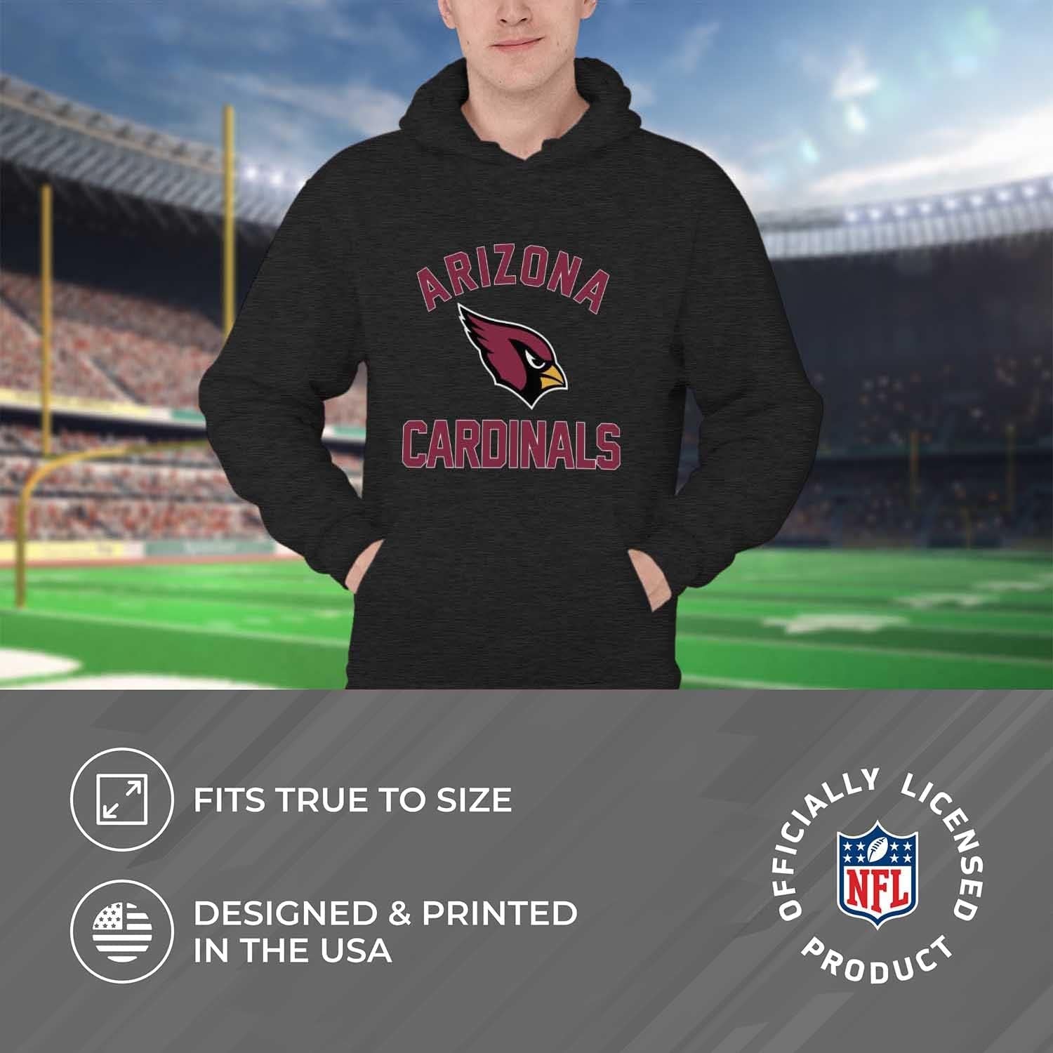 NFL Adult Gameday Hooded Sweatshirt - Poly Fleece Cotton Blend - Stay Warm and Represent Your Team in Style