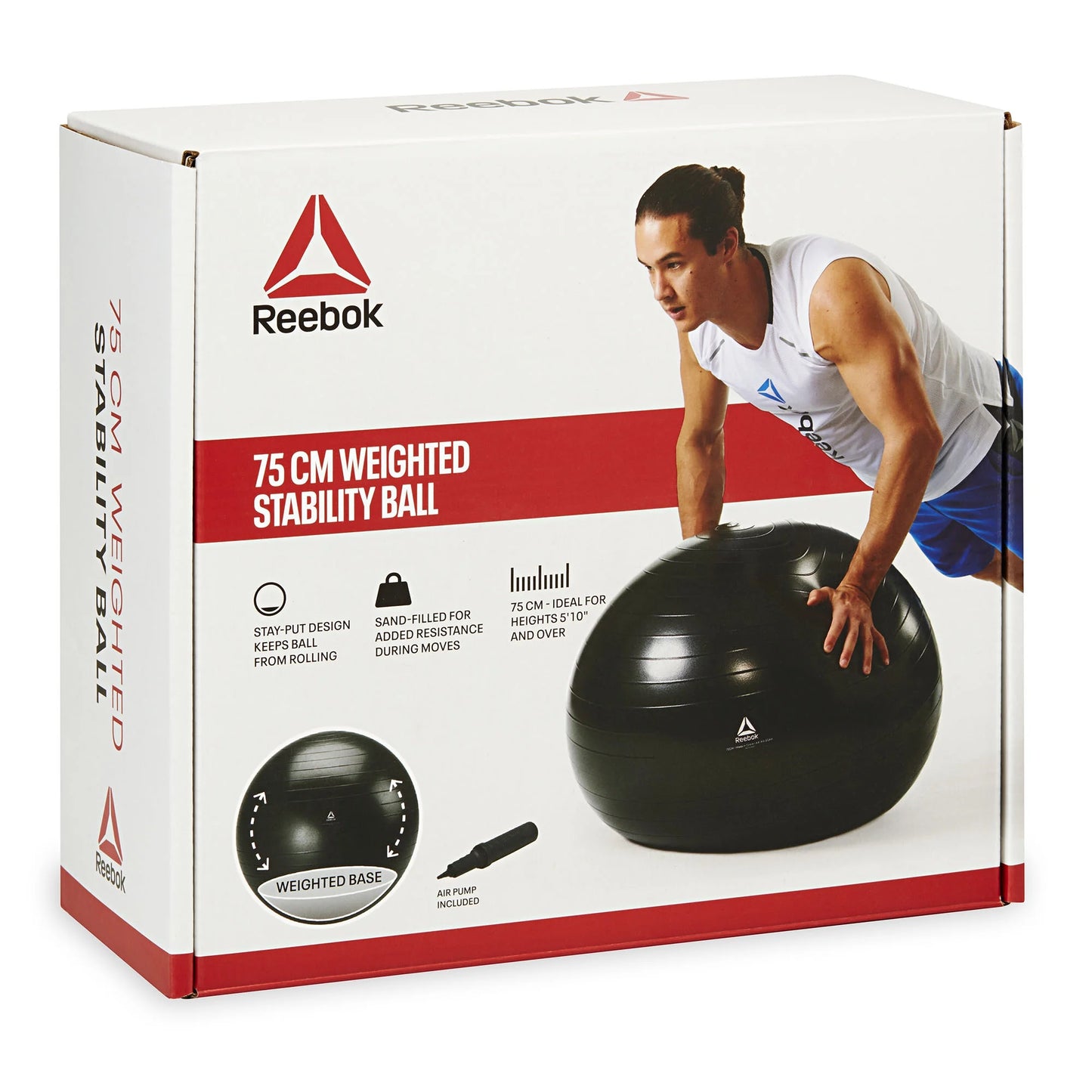 Weighted Stability Ball 55Cm -75Cm, Pump Included