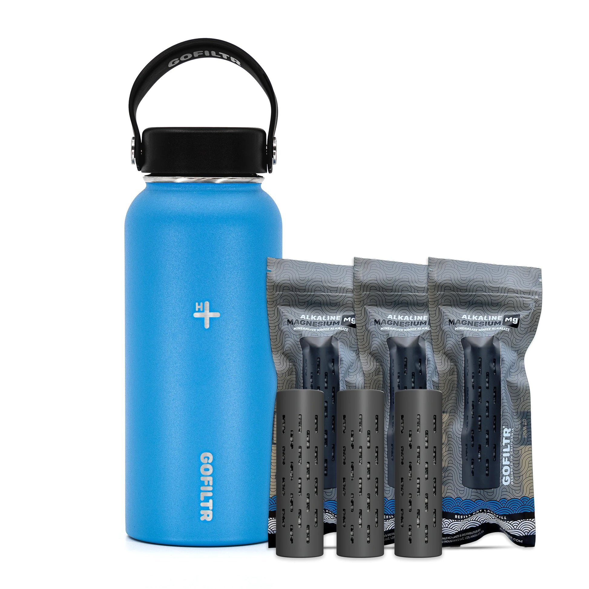 Alkaline Water Bottle 32 Oz - Insulated Water Bottle That Creates 9.5 Ph Alkaline Water