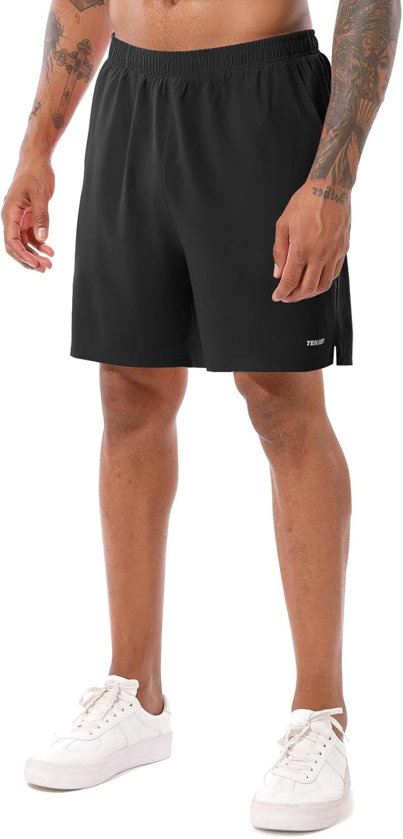 Men'S 2 in 1 Running Shorts 5 in or 7 in Quick Dry Gym Athletic Workout Shorts for Men with Phone Pockets